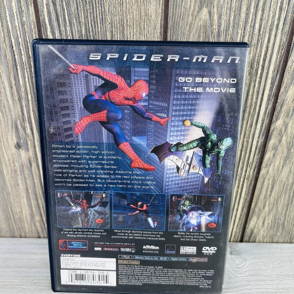 Spider-Man (Sony PlayStation 2, 2002) Tested Working